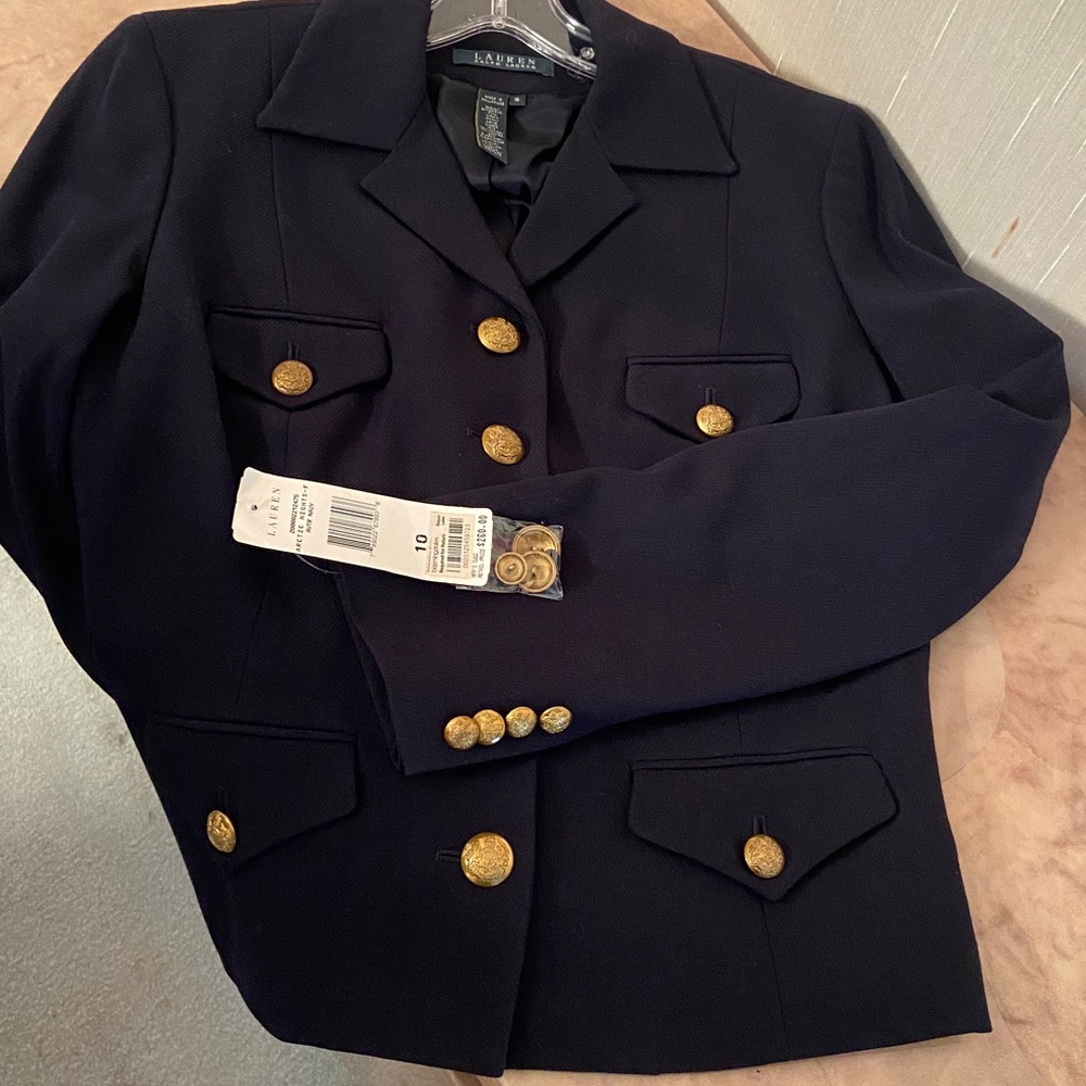 Ralph Lauren Navy Blazer with Gold Buttons - Picture 11 of 11